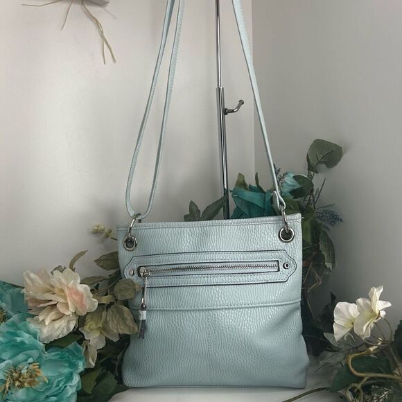 NWOT Rosetti Crossbody Handbag Womens Medium Sky Blue Vegan Leather Adjustable - Picture 1 of 11
